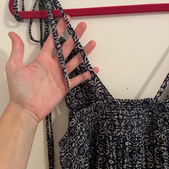 Lulus smocked tie shoulder bohemian maxi dress - Picture 6 of 7